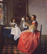 Johannes Vermeer Girl with the Wine Glass oil painting reproduction